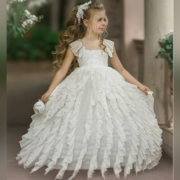 DOLLCAKE limited edition frothy frock Ivory DRESS 4 5 6 7 8 10 - Picture 6 of 12